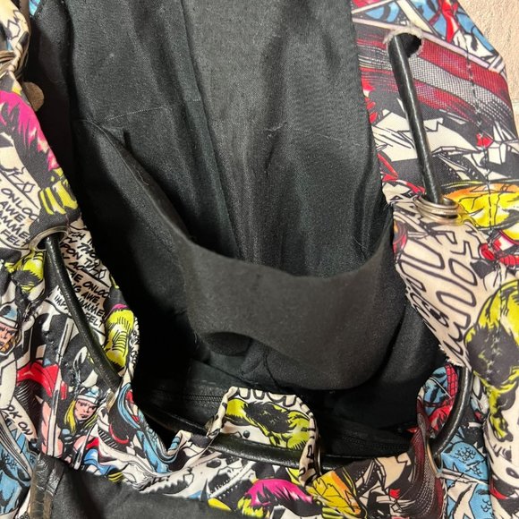 Marvel Flap Over Comic Slouch Backpack Loungefly Avengers Wolverine Thor - Picture 11 of 11